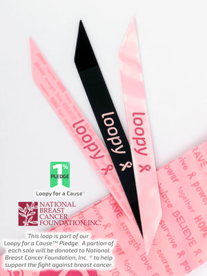 The Loopy Cases BCA Loop Pack with a description of our partnership with National Breast Cancer Foundation, Inc..