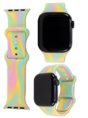 The Loopy Cases Rainbow Sorbet Marble Watchband.