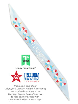 The Loopy Cases Freedom Popsicles Special Edition Super Loop, with a description of our partnership with Freedom Service Dogs of America.