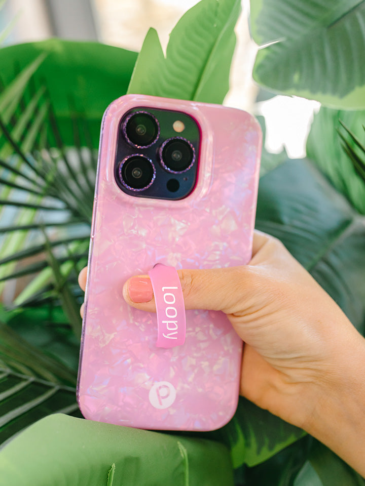 Loopy Cases - Pink Opal Shell Apple / iPhone 16 Pro (6.3" Screen) / Righty Loopy Cases - Pink Opal Shell Apple / iPhone 16 Pro (6.3" Screen) / Righty