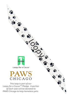 The Loopy Cases Pawsitively Pawfection Special Editions Super Loop, with a description of our partnership with PAWS Chicago.