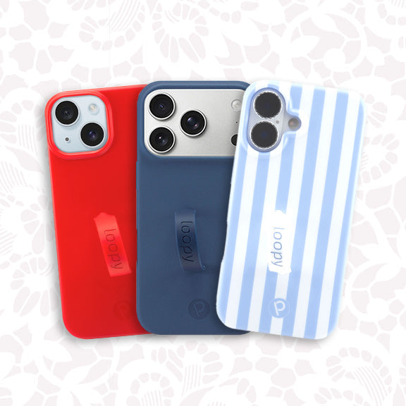 Photo of Red, Denim, and Blue Stripes Loopy Cases