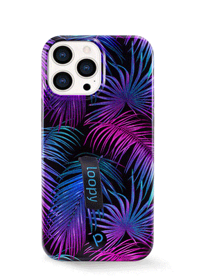 The iPhone 13 Pro Max Aurora Palms Loopy Case.