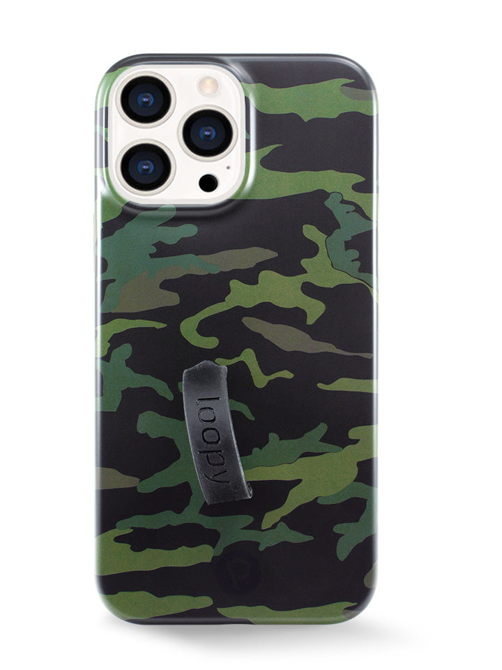 The iPhone 13 Pro Max Camo Loopy Case.