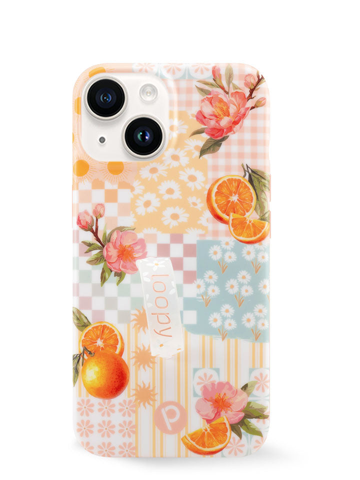 The iPhone 14 Orange Blossom Loopy Case.