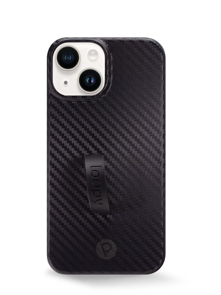 The iPhone 14 Carbon Loopy Case.