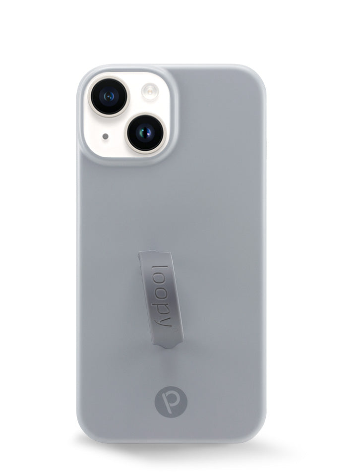 The iPhone 14 Cool Gray Loopy Case.