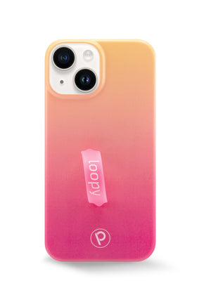 The iPhone 14 Pink Lemonade Ombre Loopy Case.