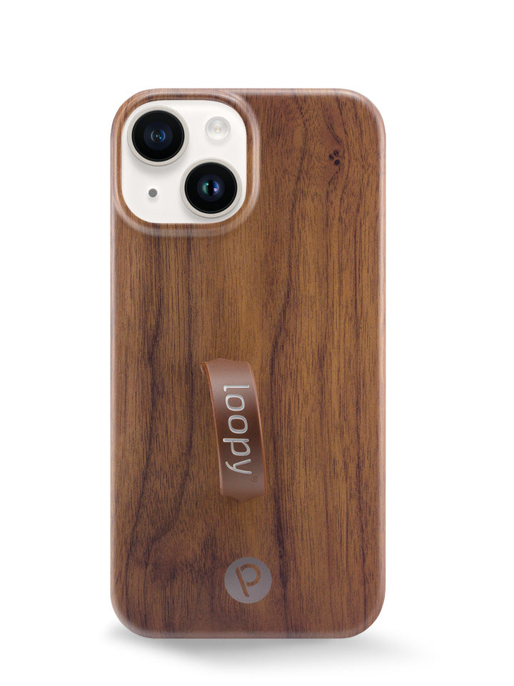 The iPhone 14 Teakwood Loopy Case.