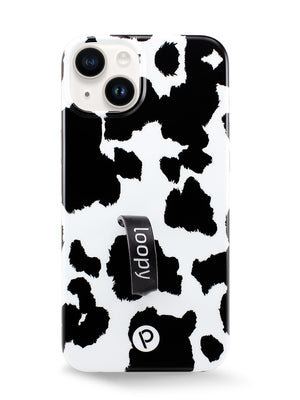 The iPhone 14 Plus Cow Print Loopy Case.