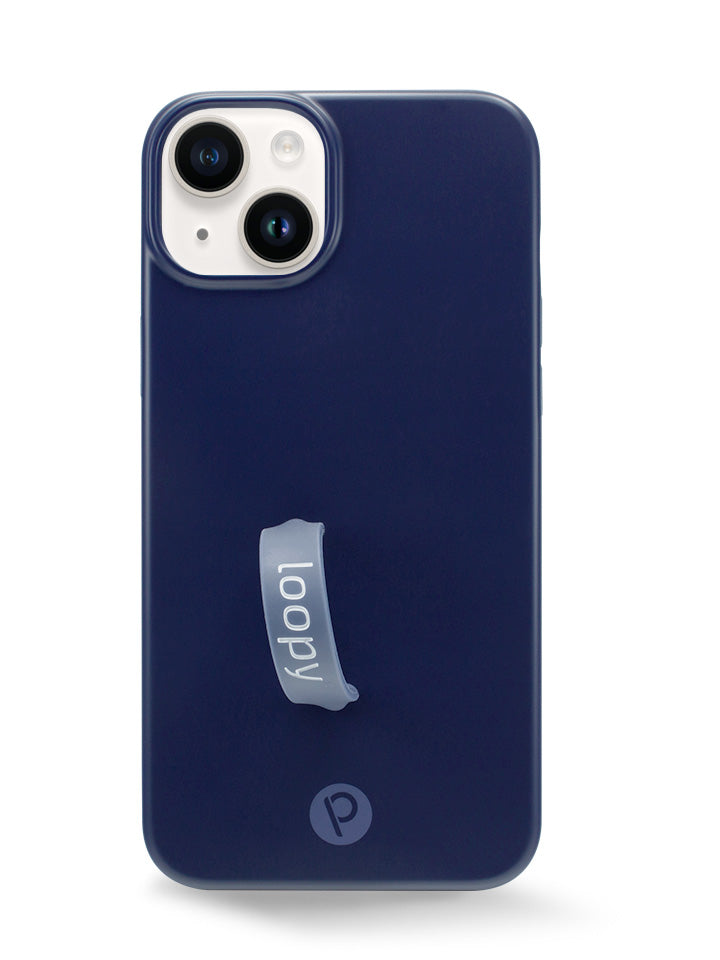 The iPhone 14 Plus Navy Loopy Case.