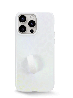 The iPhone 15 Pro Max Opal Leopard Loopy Case.