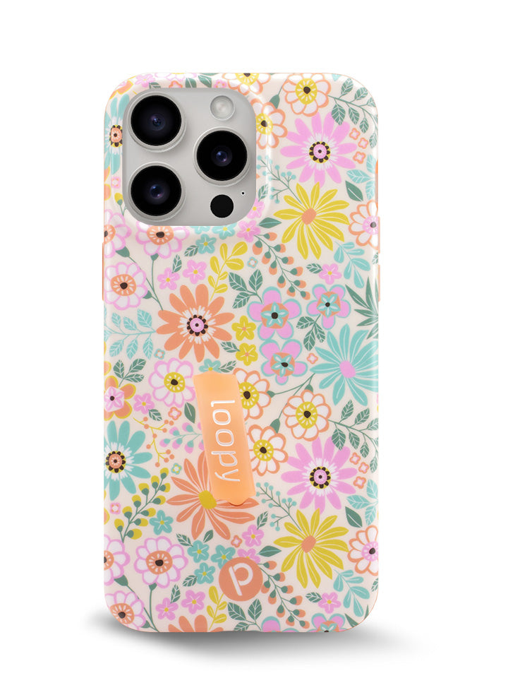 The iPhone 15 Pro Max Floral Burst Loopy Case.