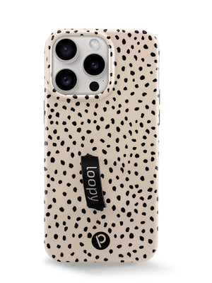 The iPhone 15 Pro Max Mocha Dots Loopy Case.