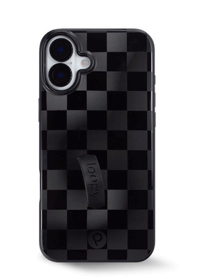 The iPhone 16 Plus Midnight Checkered Loopy Case.