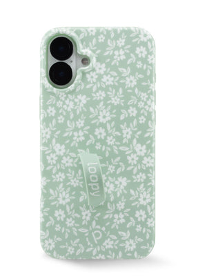 The iPhone 16 Plus Sage Floral Loopy Case.