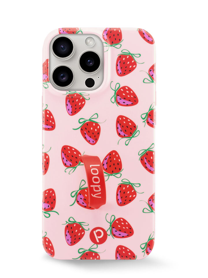The iPhone 16 Pro Max Berries and Bows Loopy Case.