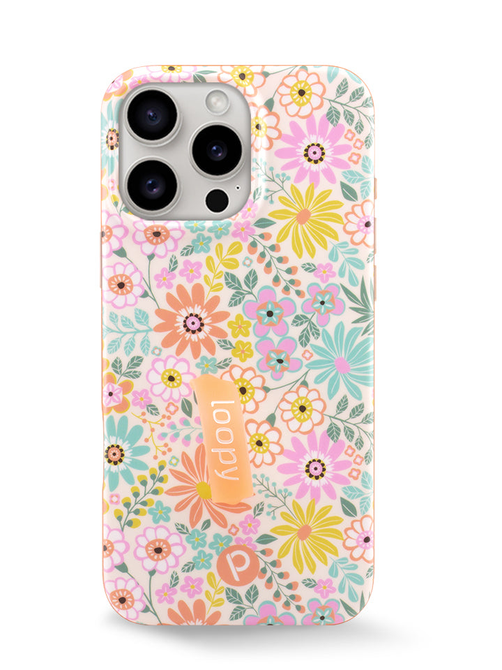 The iPhone 16 Pro Max Floral Burst Loopy Case.