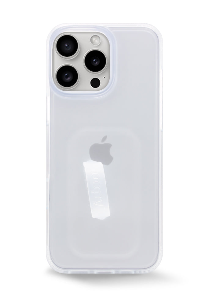 The iPhone 16 Pro Max Matte Clear Loopy Case.