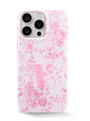 The iPhone 16 Pro Max Pink Toile Loopy Case.