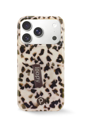 The iPhone 17 Pro Blonde Tortoise Loopy Case.