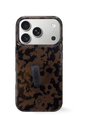 The iPhone 17 Pro Chocolate Tortoise Loopy Case.