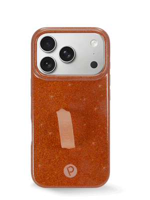 The iPhone 17 Pro Orange Shimmer Loopy Case.