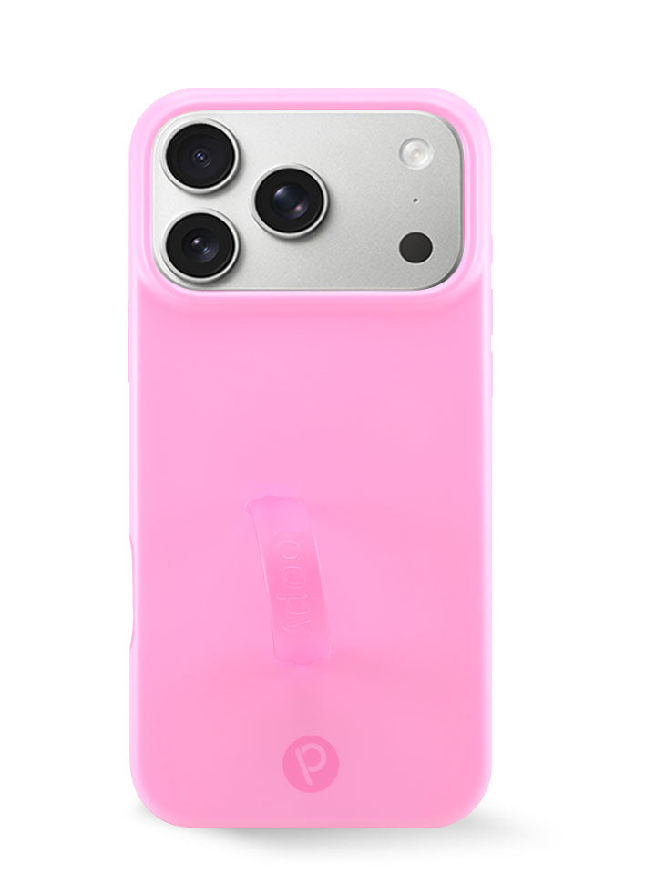 The iPhone 17 Pro Max Berry Pink Loopy Case.