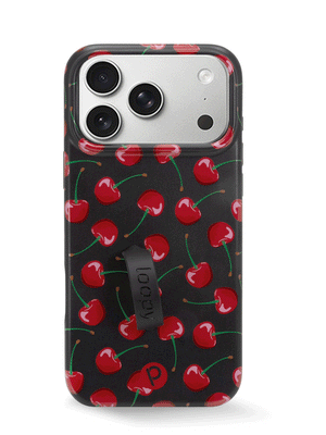 The iPhone 17 Pro Max Black Cherry Loopy Case.