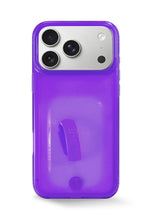 The iPhone 17 Pro Max Clear Neon Purple Loopy Case.