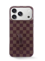 The iPhone 17 Pro Max Cocoa Checkered Loopy Case.