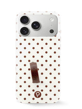 The iPhone 17 Pro Max Cocoa Dots Loopy Case.