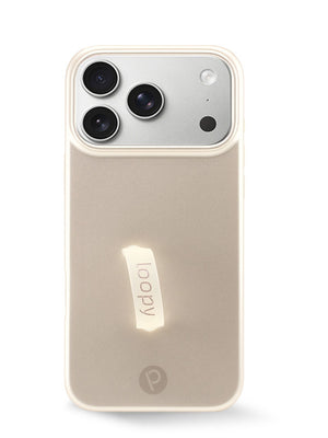 The iPhone 17 Pro Max Desert Metallic Loopy Case.
