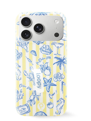 The iPhone 17 Pro Max Limoncello Stripes Loopy Case.