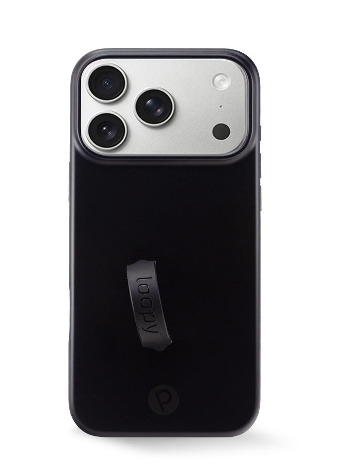 The iPhone 17 Pro Max Stealth Black Loopy Case.
