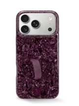 The iPhone 17 Pro Max Wine Opal Shell Loopy Case.