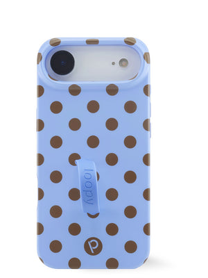 The iPhone 17 Air Blue Polka Dots Loopy Case.