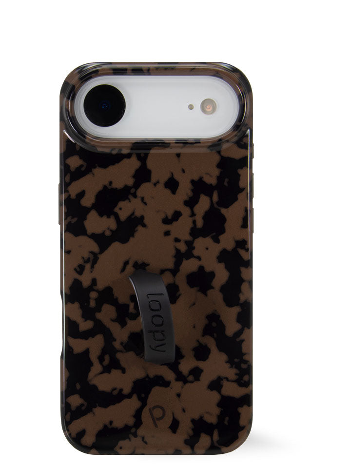 The iPhone 17 Air Chocolate Tortoise Loopy Case.