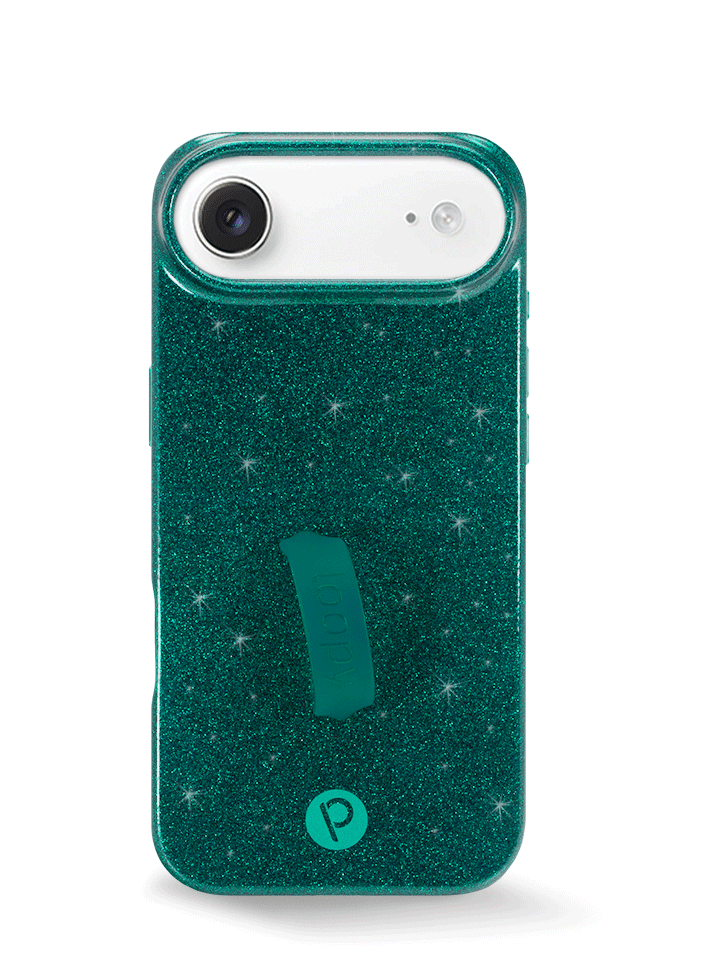 The iPhone 17 Air Emerald Sparkle Loopy Case.