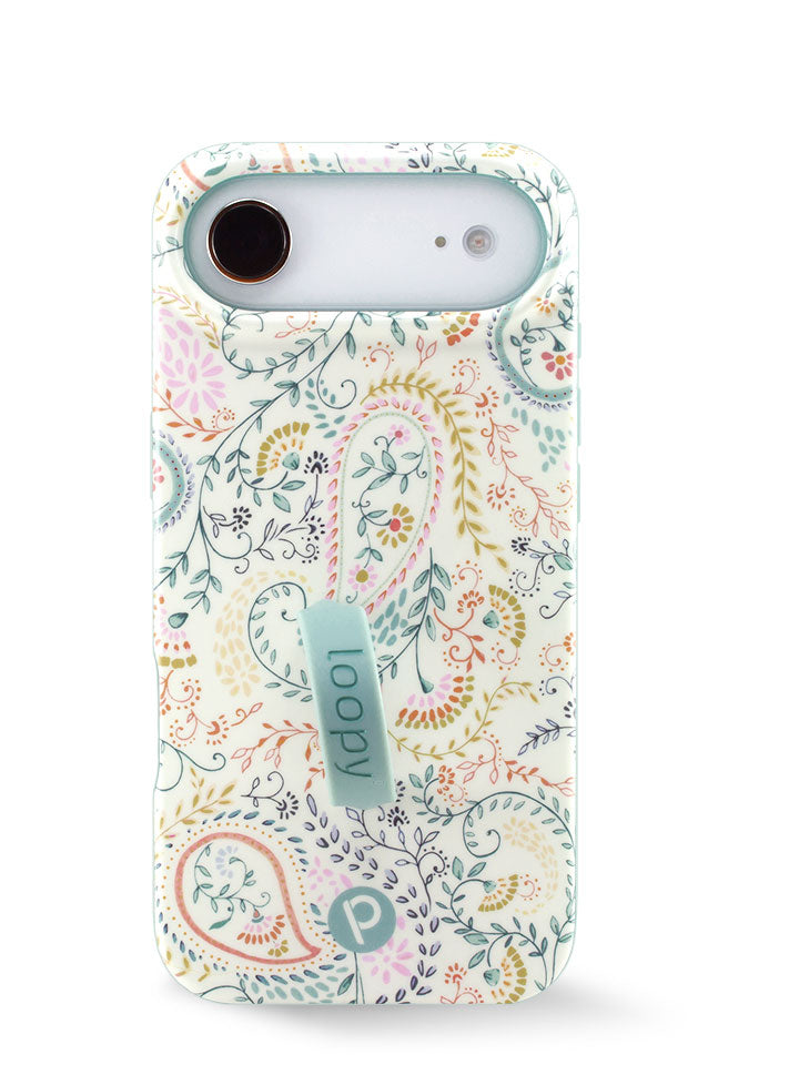 The iPhone 17 Air Painted Paisley Loopy Case.