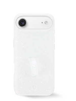 The iPhone 17 Air White Shimmer Loopy Case.