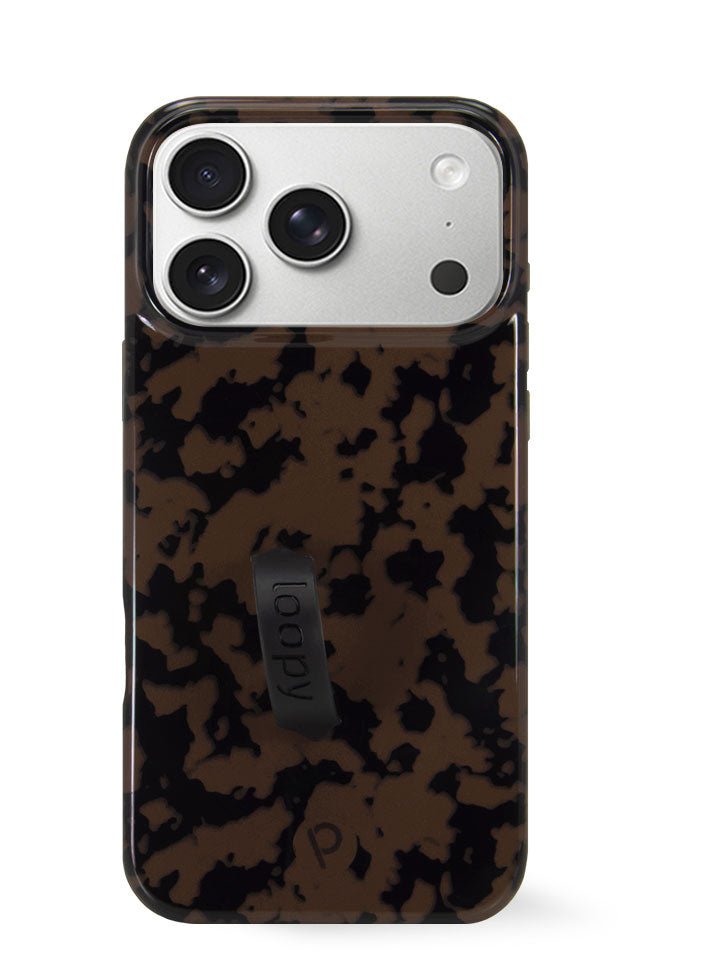 The iPhone 18 Pro Max Chocolate Tortoise Loopy Case.
