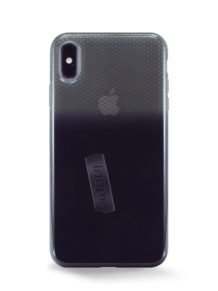 The iPhone Xs Max Black Ombre Loopy Case.