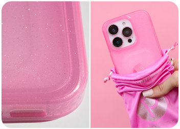 Loopy Cases - Clear Sparkle Pink – Loopy®Cases