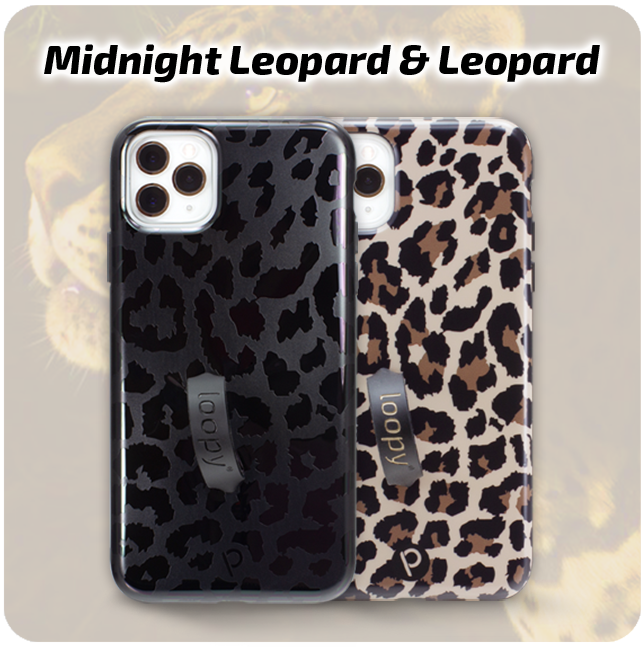Loopy Cases Midnight Leopard & Leopard