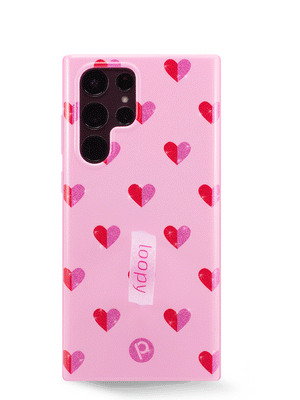 The Samsung Galaxy S22 Ultra Sweetheart Sparkle Loopy Case.