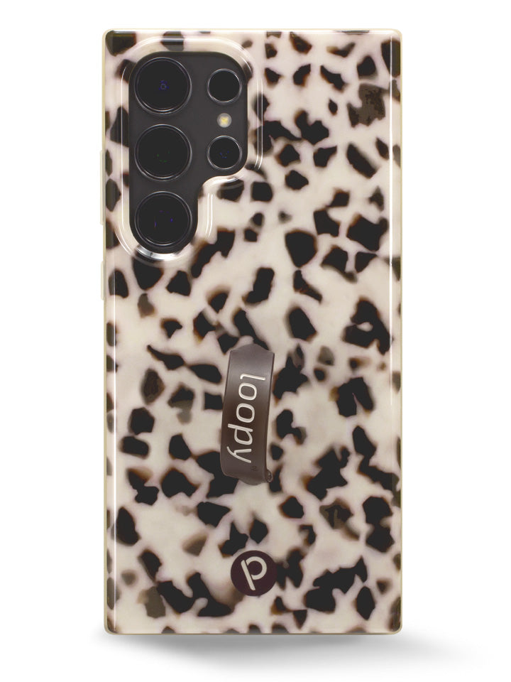 The Samsung Galaxy S24 Ultra Blonde Tortoise Loopy Case.