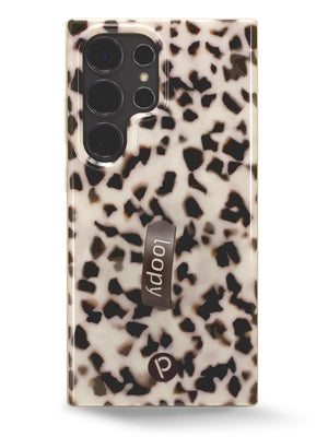The Samsung Galaxy S24 Ultra Blonde Tortoise Loopy Case.