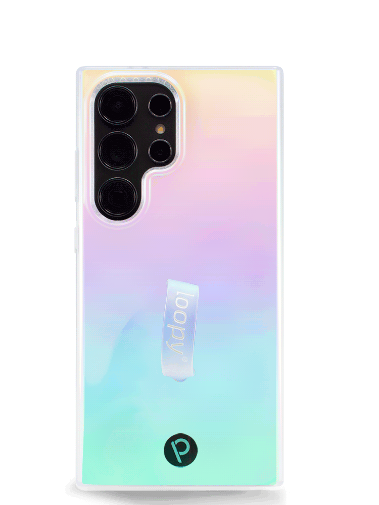 The Samsung Galaxy S24 Ultra Pearl Loopy Case.