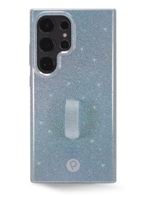 The Samsung Galaxy S24 Ultra Platinum Sparkle Loopy Case.